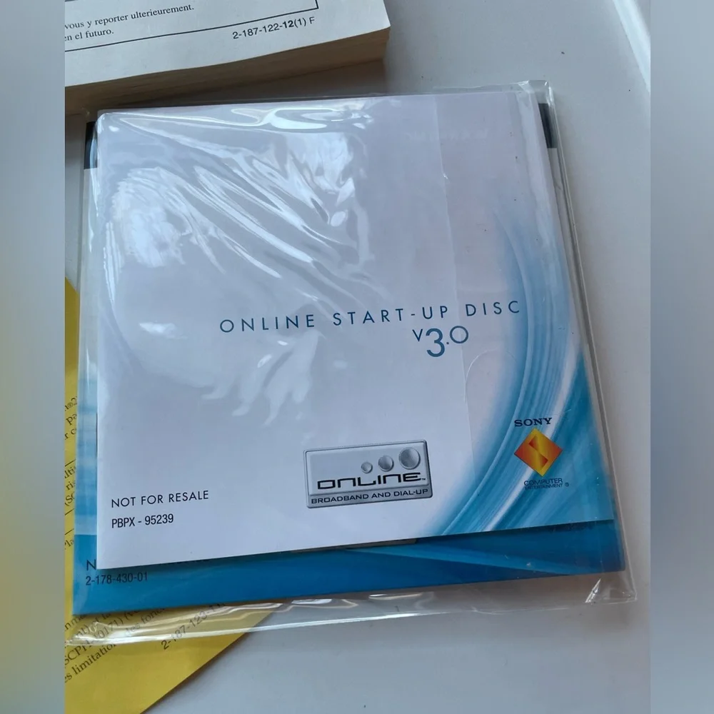 PlayStation 2 Original Manual and Paperwork, Sony